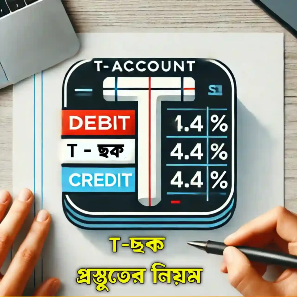 T ছক খতিয়ান করার নিয়ম Step by step . ব্যালেন্স বি/ডি , সিডি নির্ণয়