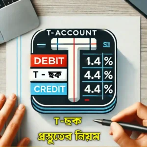 T ছক খতিয়ান করার নিয়ম Step by step . ব্যালেন্স বি/ডি , সিডি নির্ণয়