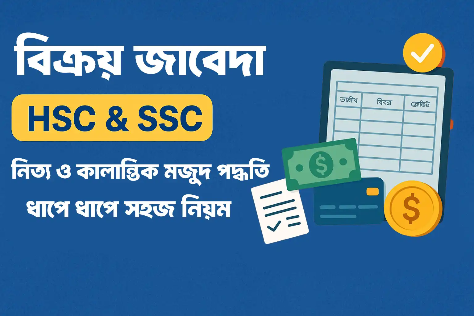 বিক্রয় জাবেদা করার নিয়ম HSC & SSC :- নিত্য ও কালান্তিক মজুদ